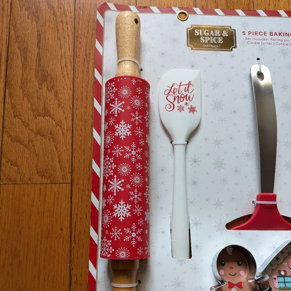 Sugar and Spice 5-Piece holiday Baking Set